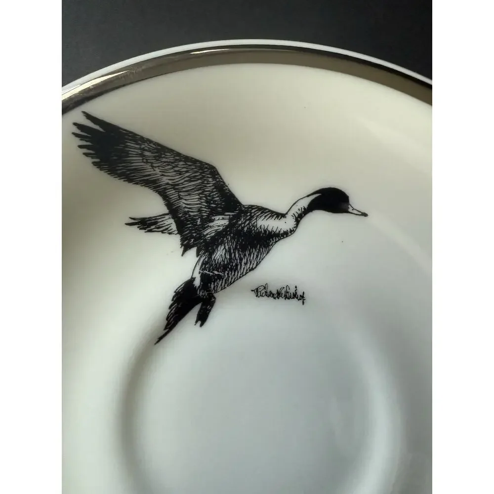 Wild Game Birds By Castleton China Cup And Saucer Set Pintail Duck Made In USA